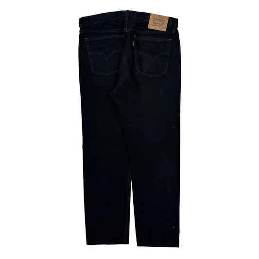 90S Levis 615 Orange Tab Jeans - 35W 30L Black Cotton