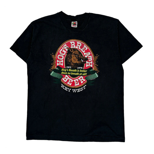 Hogs Breath Saloon Fruit Of The Loom Single Stitch T-Shirt - XL Black Cotton