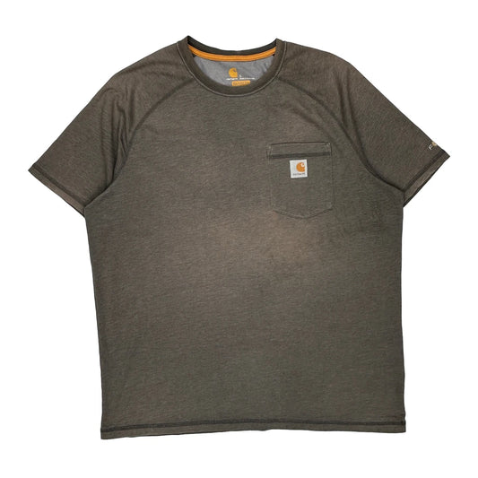 Carhartt T-Shirt - Large Grey Cotton