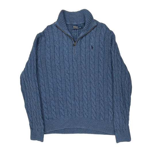 Polo By Ralph Lauren 1/4 Zip - XL Blue Cotton