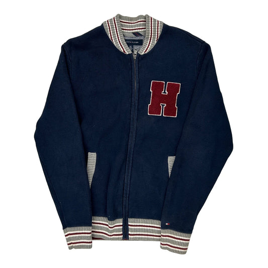Tommy Hilfiger Baseball Jacket - Small Grey Cotton