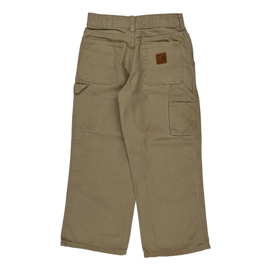 Age 8 Carhartt Double Knee Carpenter Trousers - Small Khaki Cotton