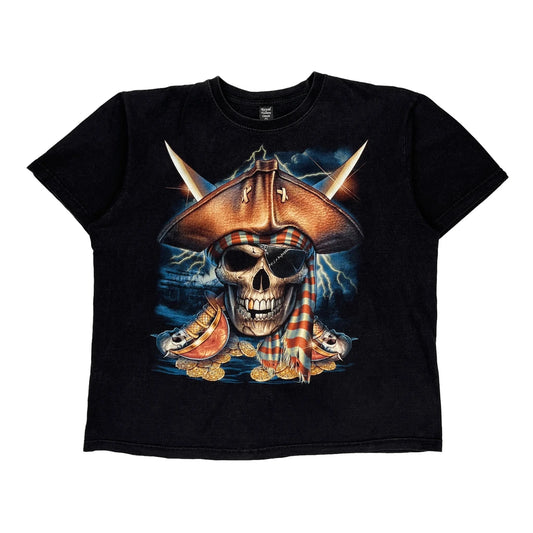 Royal Fashions Graphic T-Shirt - XL Black Cotton