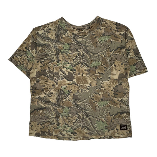 Walls Camo T-Shirt - Medium Khaki Cotton