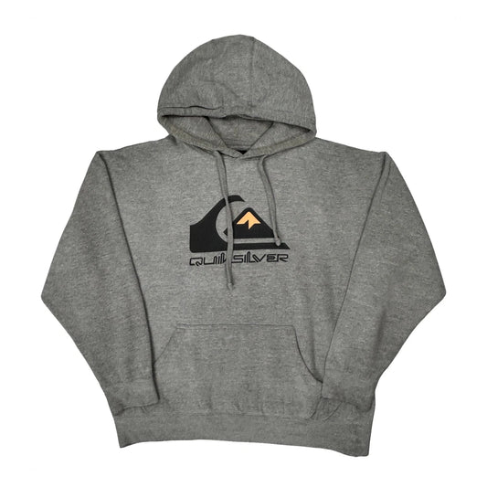 Vintage Quiksilver Hoodie - XL Grey Cotton Blend