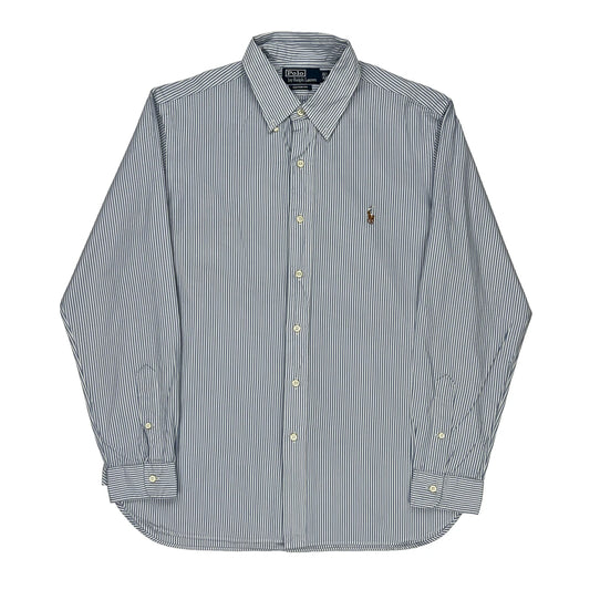 Ralph Lauren Striped Shirt - Large Blue Cotton