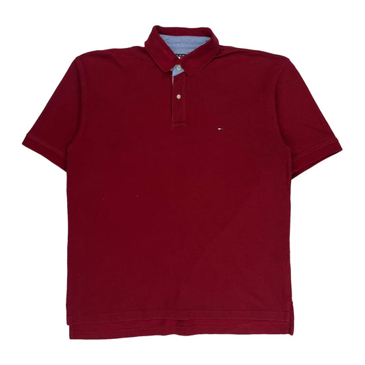 Vintage Tommy Hilfiger Polo Shirt - XL Red Cotton