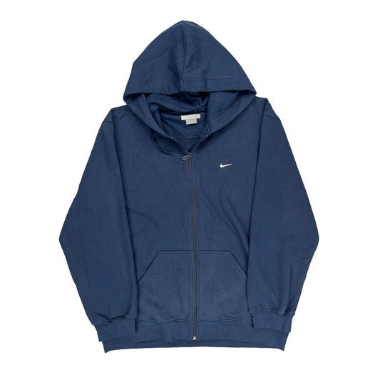 Nike Hoodie - 2XL Blue Cotton Blend