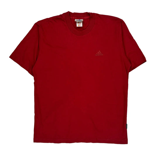 Adidas T-Shirt - Medium Red Cotton