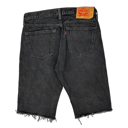 Levis Denim Shorts - 33W 10L Black Cotton