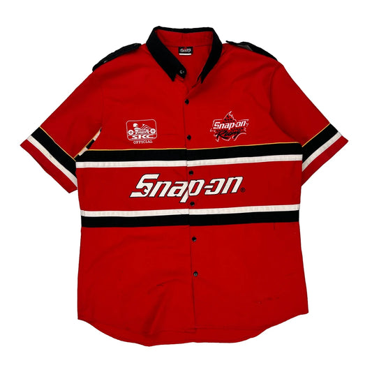 Snap-On Choko Nascar Short Sleeve Shirt - Large Red Cotton