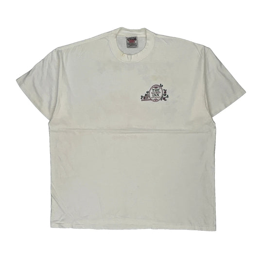 Bed And Breakfast Oneita Single Stitch T-Shirt - 2XL White Cotton