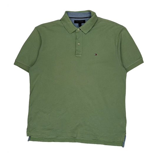 Vintage Tommy Hilfiger Polo Shirt - Large Green Cotton