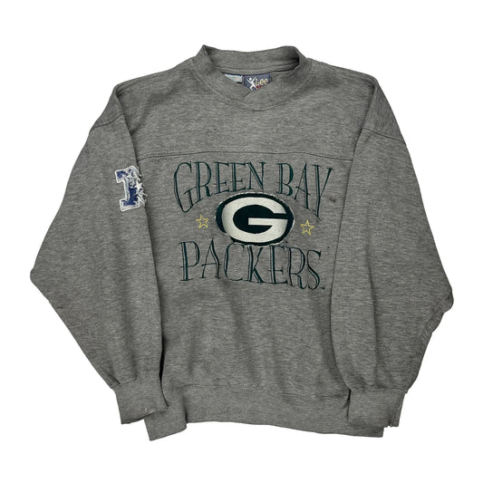 Green Bay Packers Lee Sport Nfl Sweatshirt - Large Grey Cotton