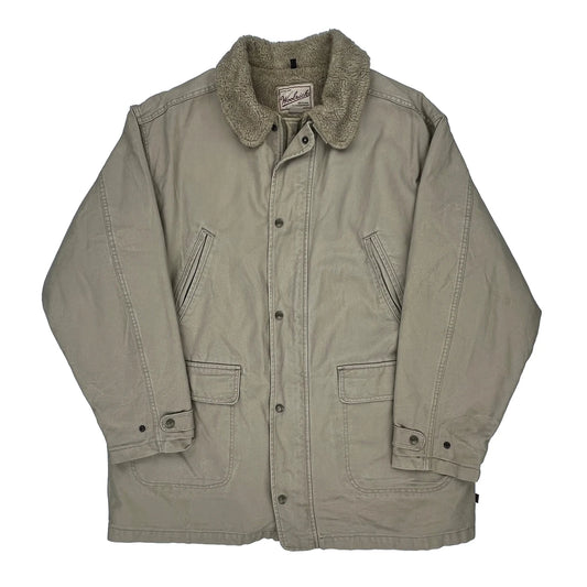 Made In USA Workwear Woolrich Jacket - XL Beige Cotton