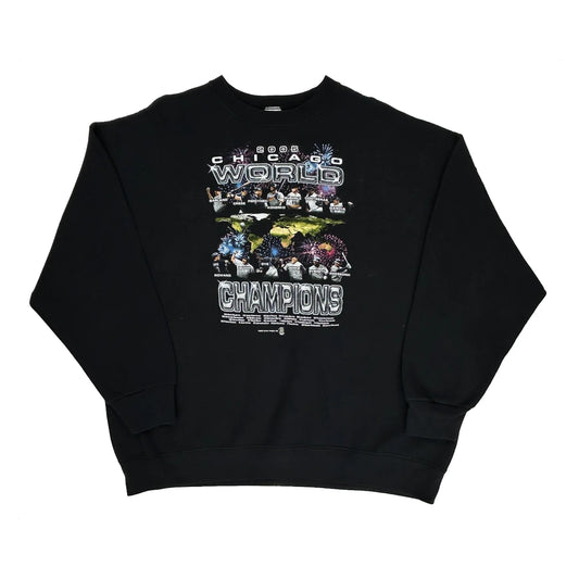 Chicago World Champions 2005 Fruit Of The Loom Graphic Sweatshirt - 2XL Black Cotton Blend