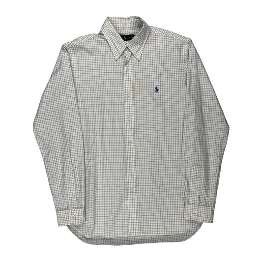 Ralph Lauren Checked Shirt - Medium White Cotton