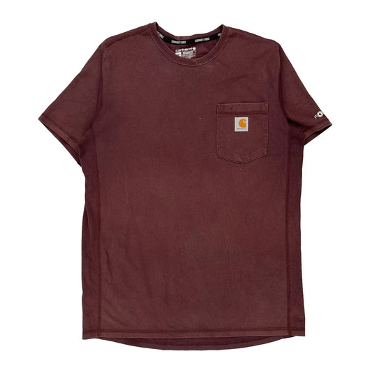 Force Carhartt T-Shirt - Medium Burgundy Cotton