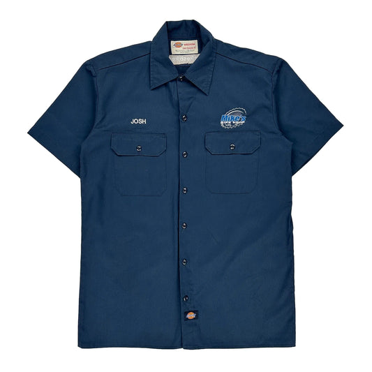 Mike'S Bike Shop Dickies Short Sleeve Shirt - Medium Blue Polyester Blend
