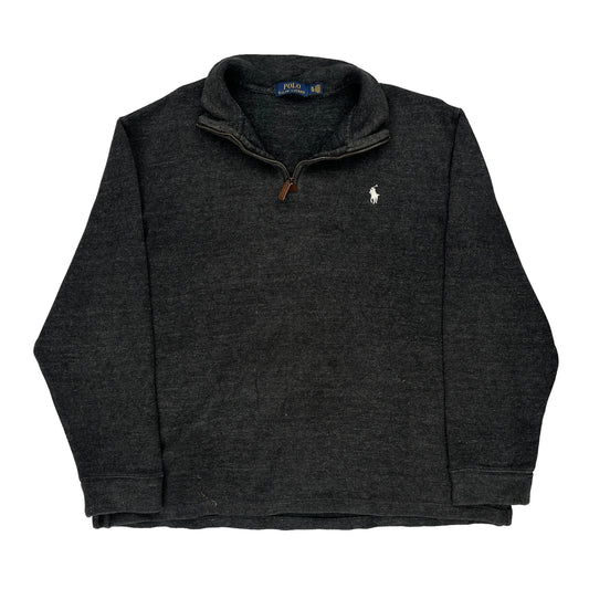 Polo By Ralph Lauren 1/4 Zip - XL Grey Cotton