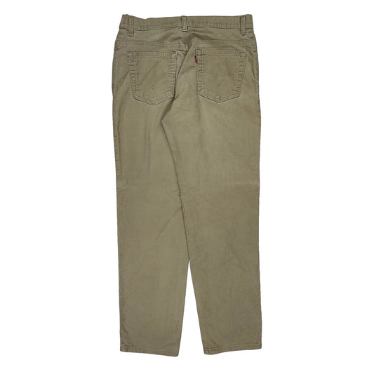 Levis Cord Trousers - 31″ Waist Beige Cotton Blend