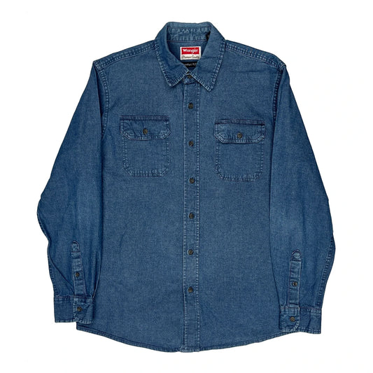 Wrangler Denim Shirt - Medium Blue Cotton