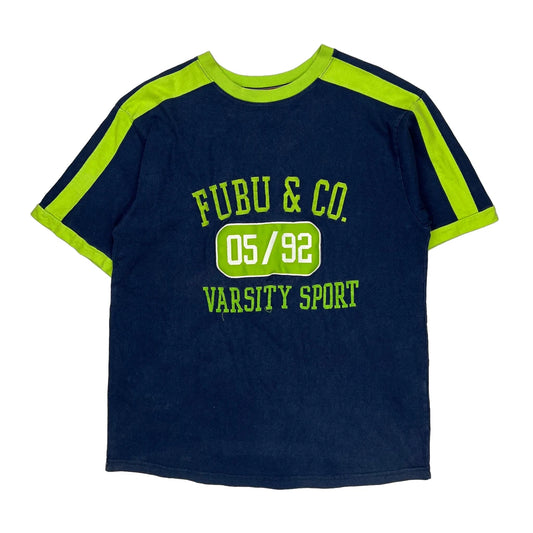 Varsity Sport Fubu T-Shirt - Medium Blue Cotton