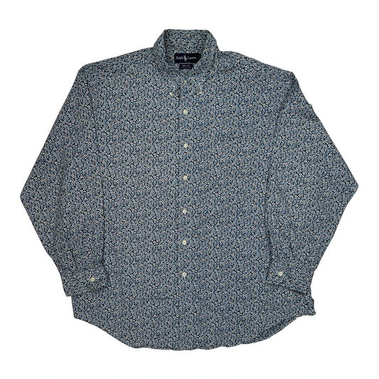 Ralph Lauren Floral Patterned Shirt - XL Blue Cotton