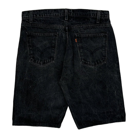 Levis Denim Shorts - 35W 11L Black Cotton