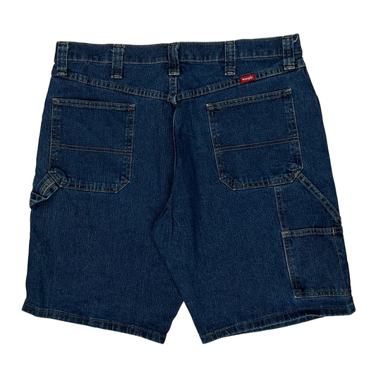 Wrangler Carpenter Shorts - 36W 10L Blue Cotton