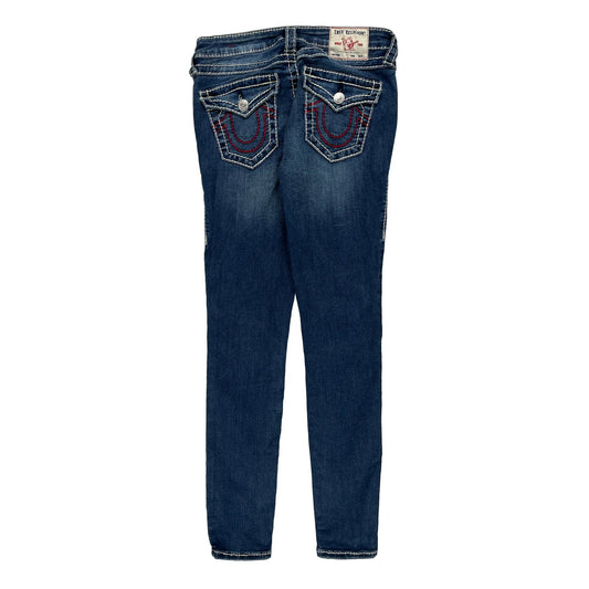 True Religion Skinny Jeans - 28W UK 6 Blue Cotton
