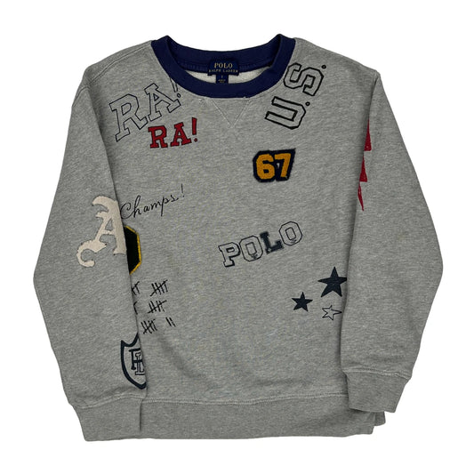 Age 7 Polo By Ralph Lauren Sweatshirt - Small Grey Cotton