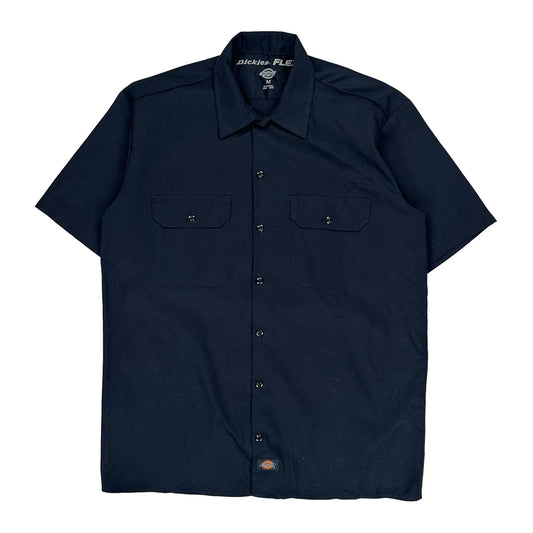 Dickies Short Sleeve Shirt - Medium Navy Polyester
