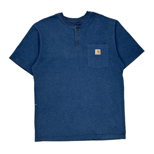 Carhartt T-Shirt - Medium Blue Cotton Blend