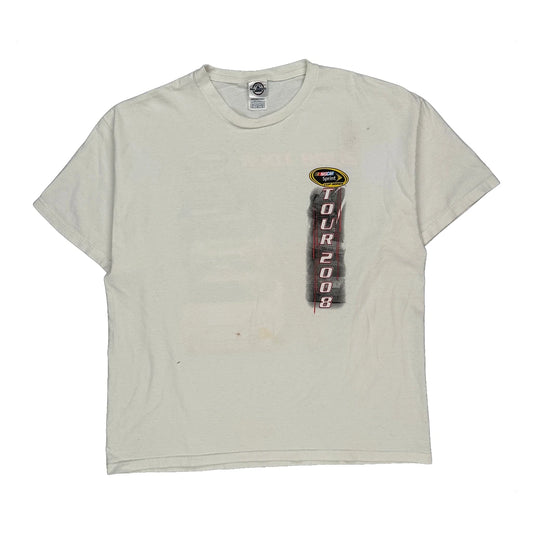 2008 Tour Delta Nascar T-Shirt - XL White Cotton