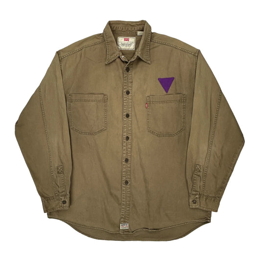 Levis Denim Shirt - XL Khaki Cotton