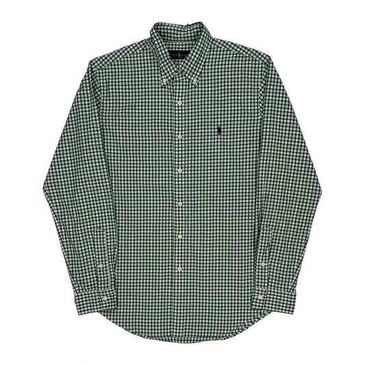 Ralph Lauren Checked Shirt - Medium White Cotton