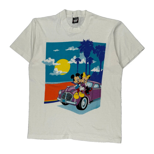 Screen Stars Cartoon T-Shirt - Large White Cotton Blend