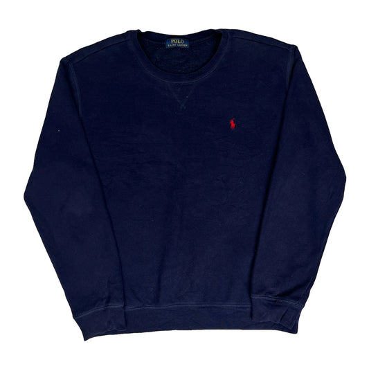 Polo By Ralph Lauren Sweatshirt - Medium Navy Cotton