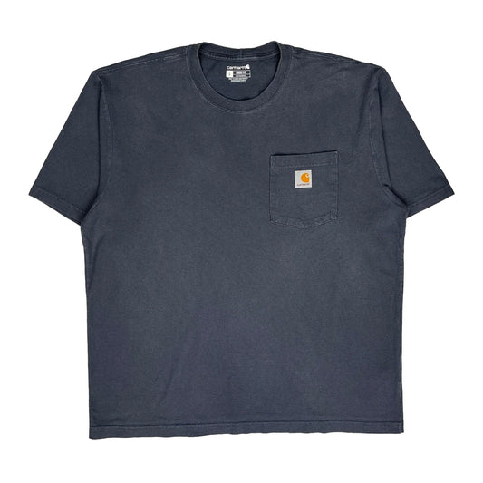 Carhartt T-Shirt - Large Navy Cotton