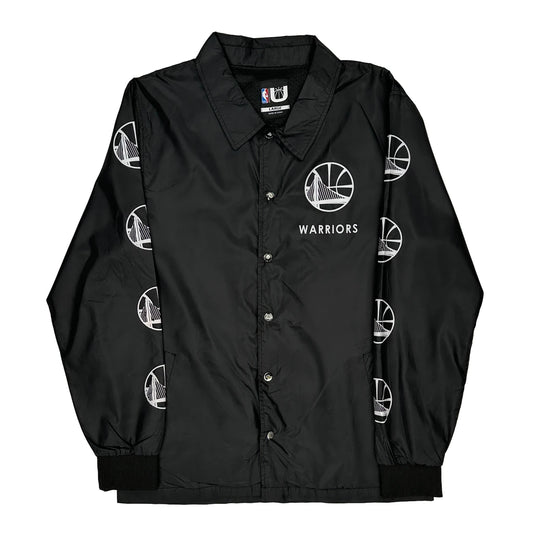 Golden State Warriors Nba Jacket - Large Black Polyester