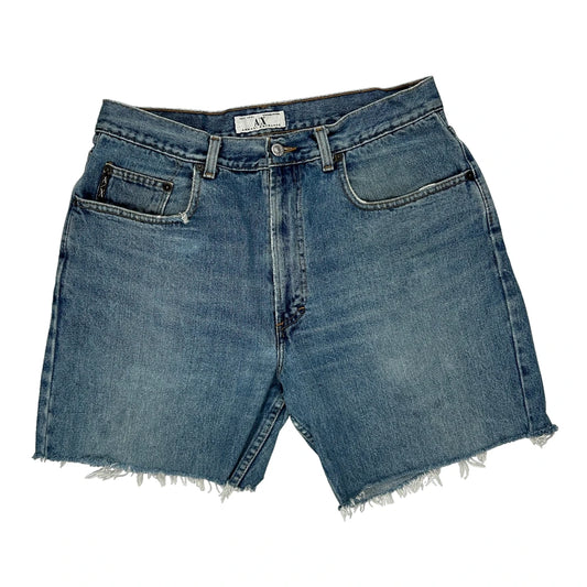 Made In USa Armani Exchange Denim Shorts - 34W 7L Blue Cotton