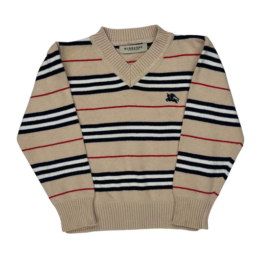 Burberry London Striped Jumper - Small Black Cotton