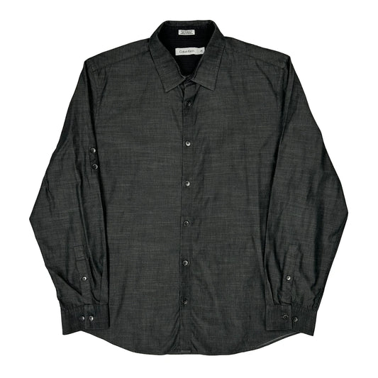 Vintage Calvin Klein Shirt - Large Black Cotton