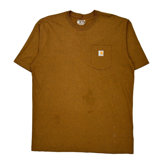 Carhartt T-Shirt - XL Brown Cotton