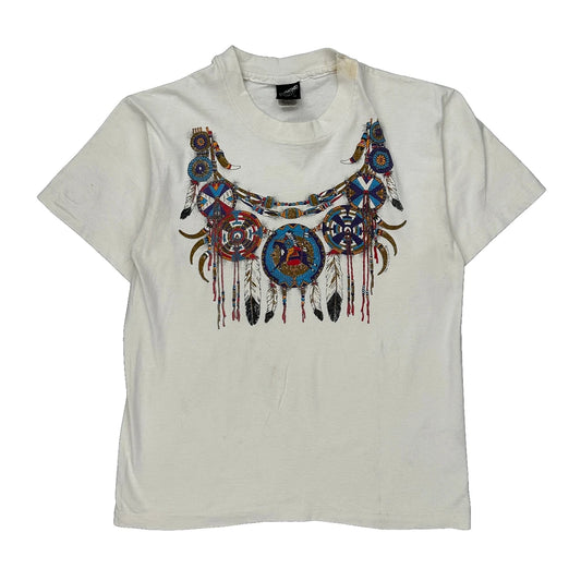 Diamond Dust Single Stitch T-Shirt - Medium White Cotton