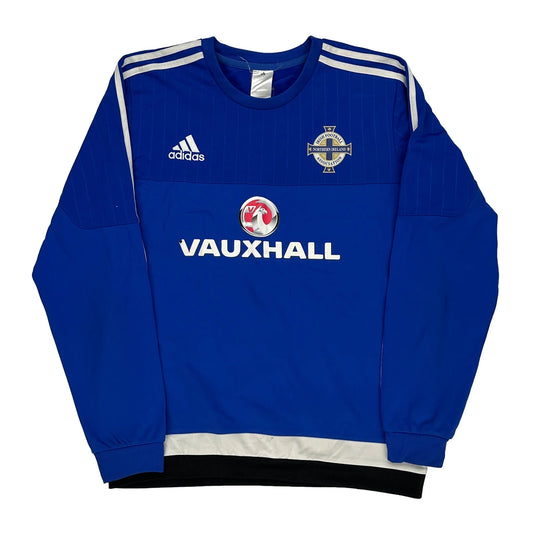 2015-16 Northern Island Adidas Football Football Shirt - Medium Blue Polyester