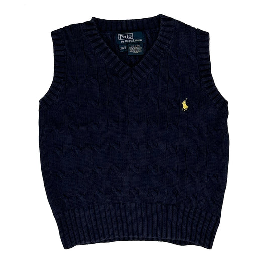 Age 2 Polo By Ralph Lauren Sweater Vest - 2XS Navy Cotton