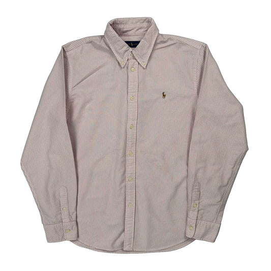 Ralph Lauren Striped Shirt - Large Pink Cotton