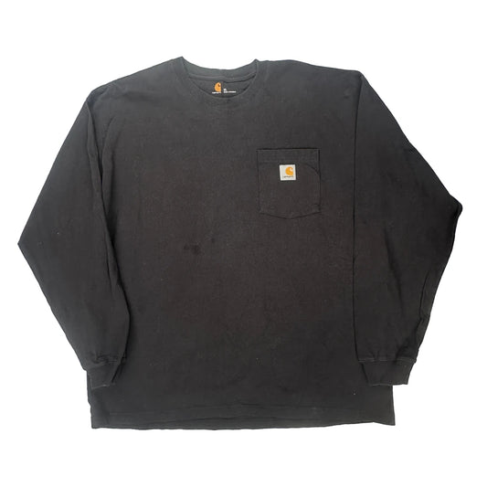 Carhartt Long Sleeve T-Shirt - XL Black Cotton